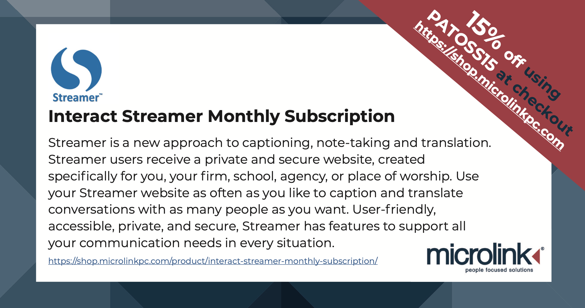 Interact Streamer Monthly Subscription