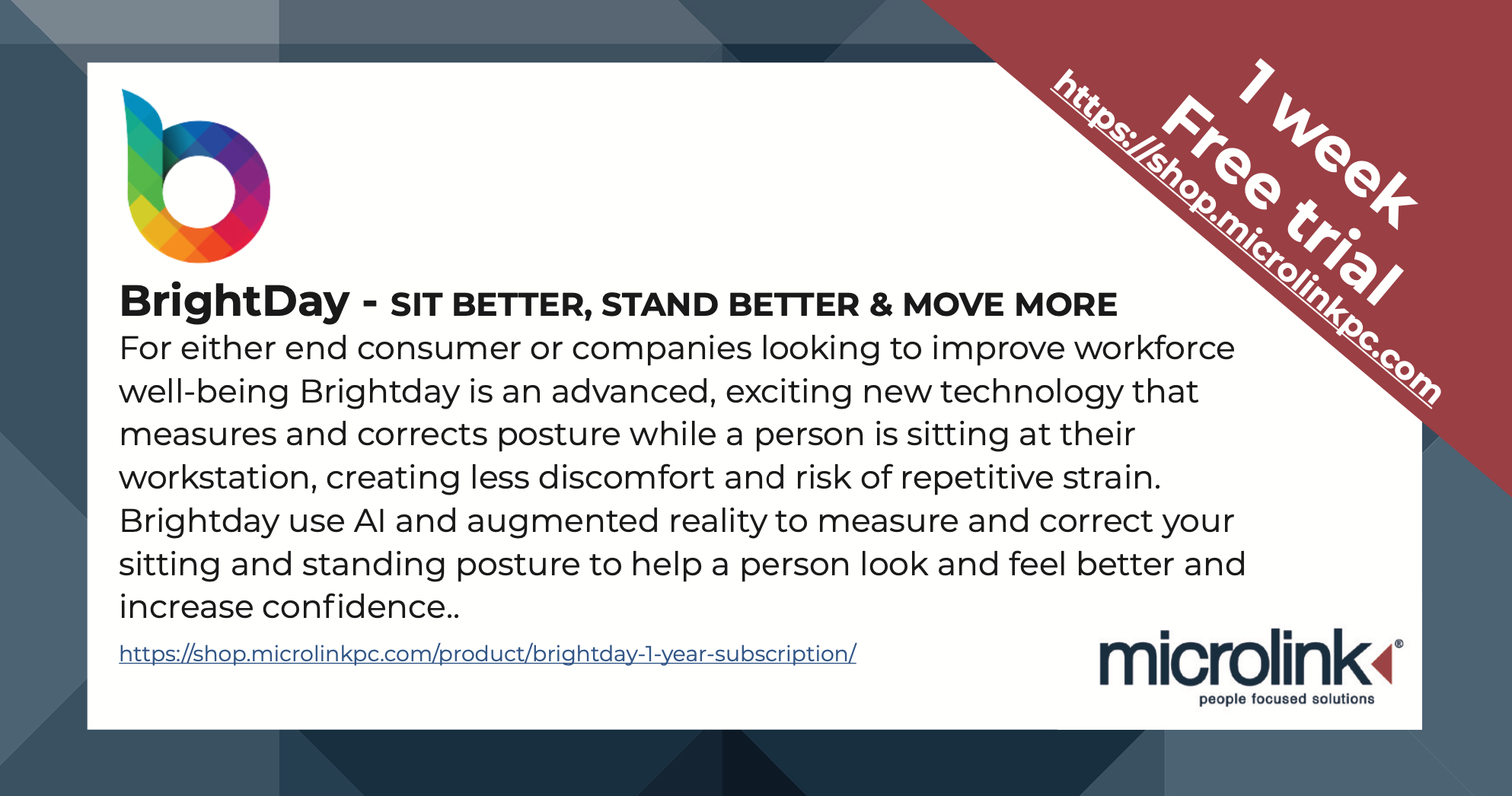 BrightDay - SIT BETTER, STAND BETTER & MOVE MORE