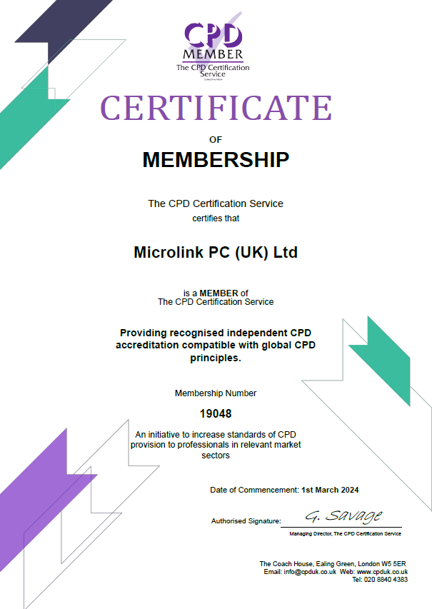 Microlink can now offer CPD Accredited Training and Coaching! - Microlink